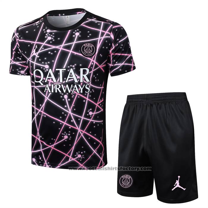 Tracksuit Paris Saint-Germain Jordan Short Sleeve 2025-2026 Black Pink - Shorts